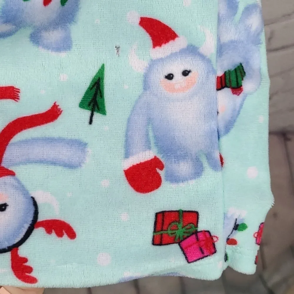 Justice Yeti Christmas Nightgown Girls 12 Plush Holiday Sleep Gown Cozy Pajamas